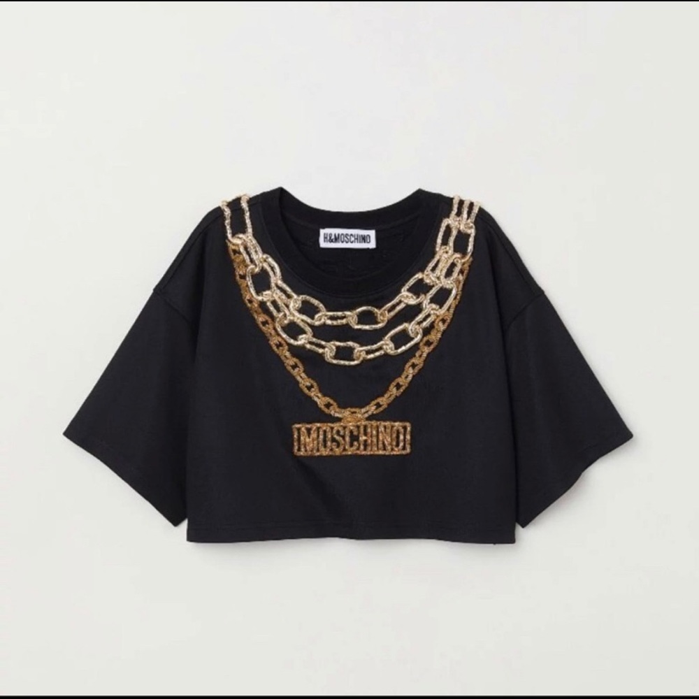 Brand New with tag H&M x Moschino Crop Top Size M
